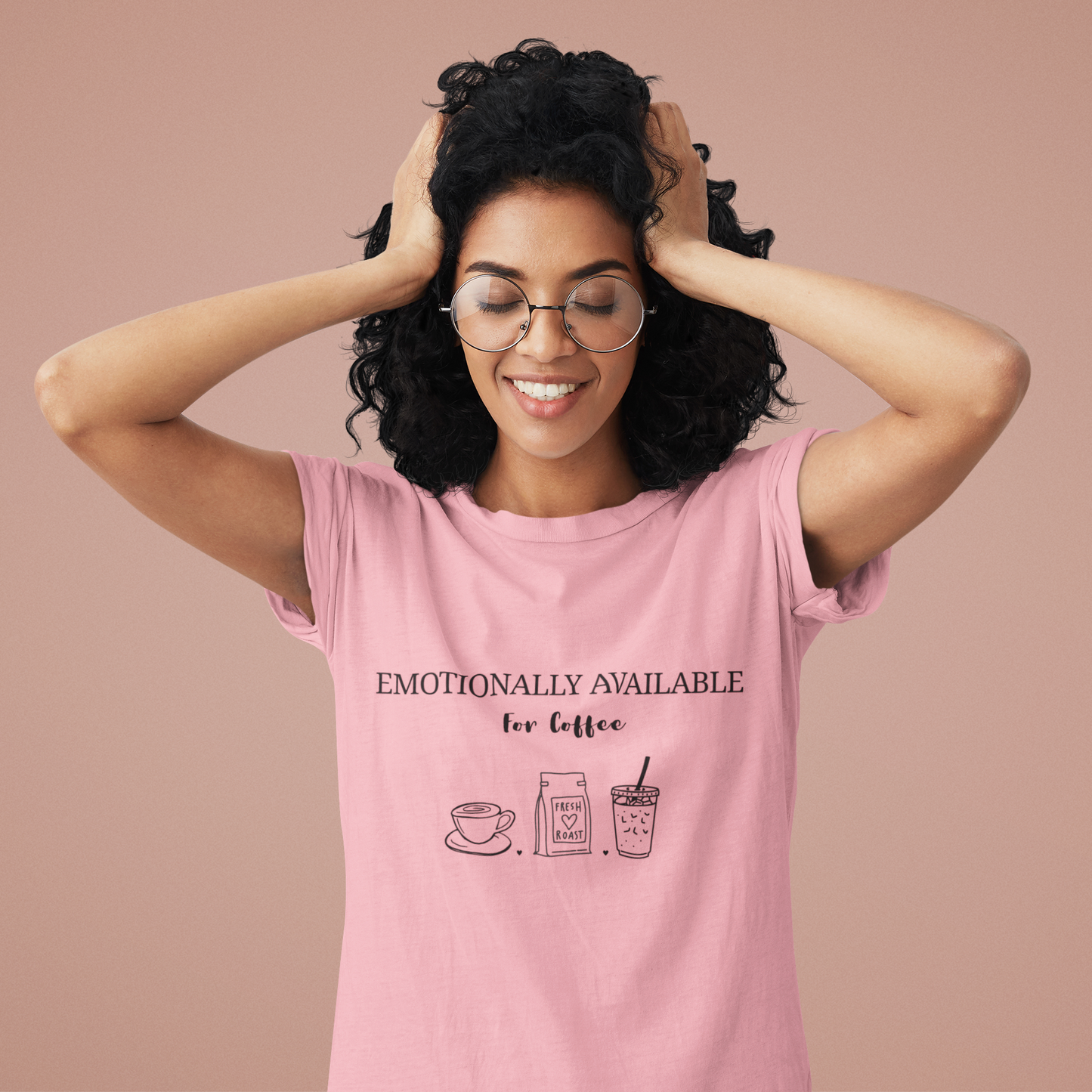 Emotionally Available for Coffee – Comfort Colors Tee